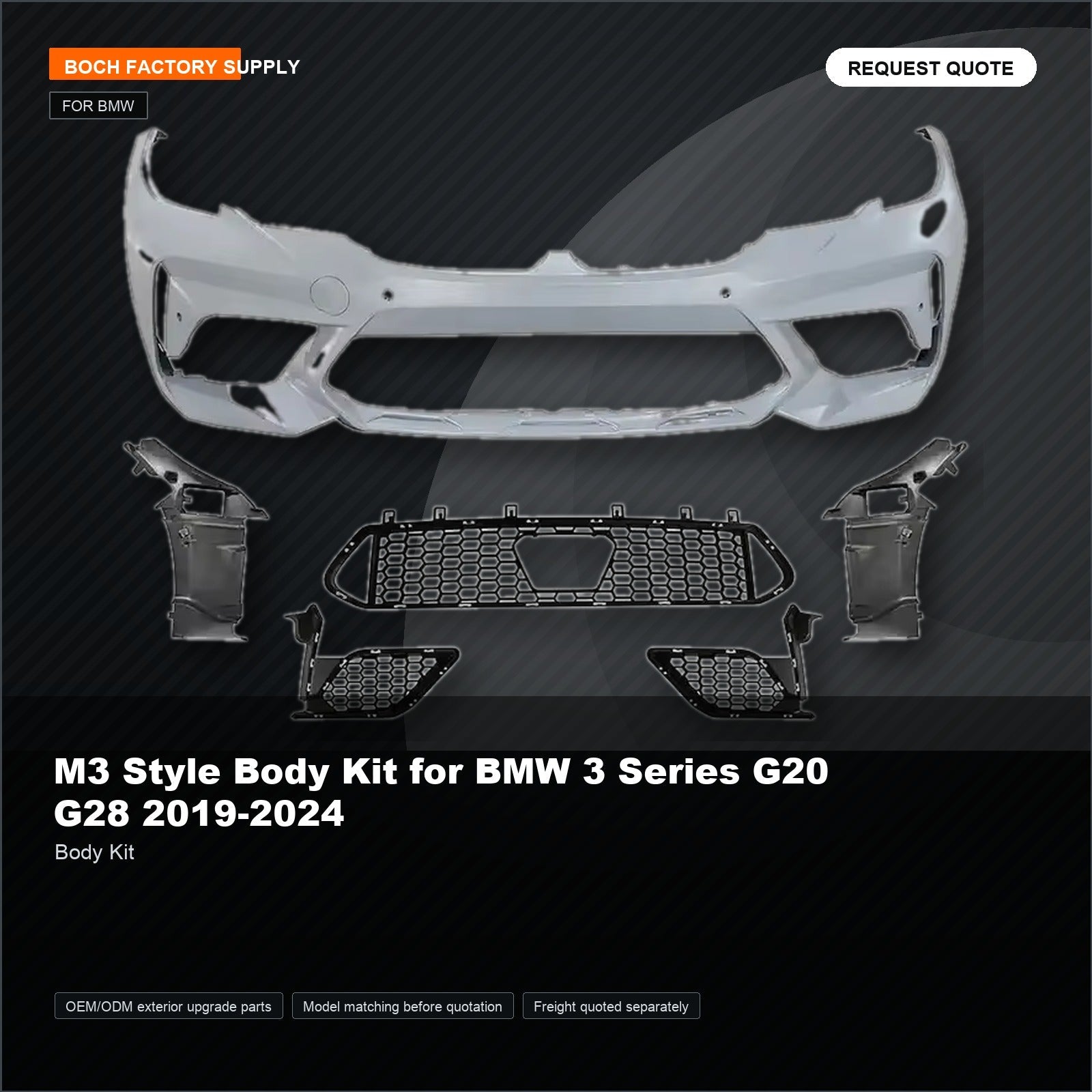 M3 Style Body Kit for BMW 3 Series G20 G28 2019-2024
