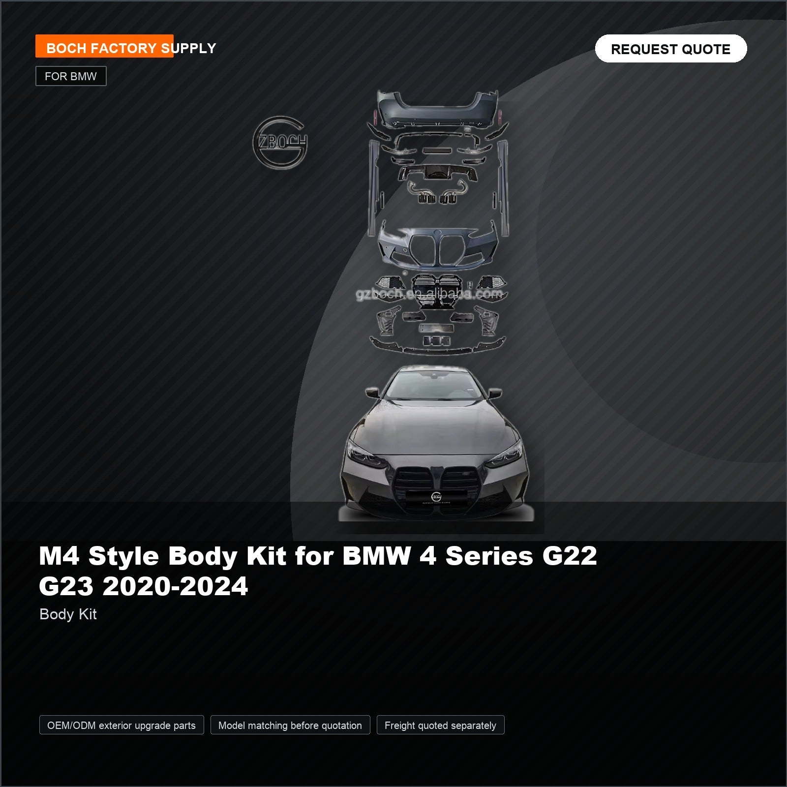 M4 Style Body Kit for BMW 4 Series G22 G23 2020-2024