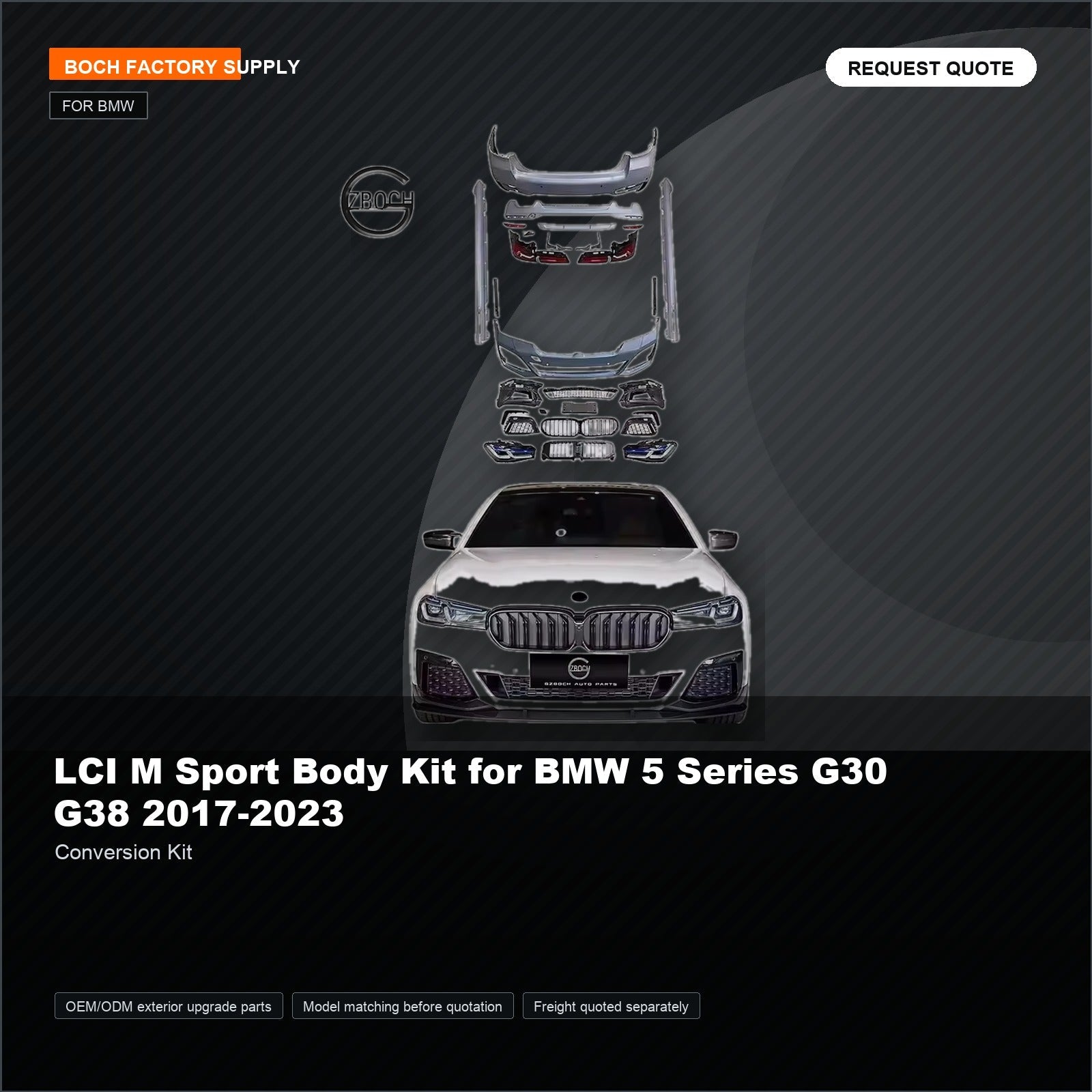 LCI M Sport Body Kit for BMW 5 Series G30 G38 2017-2023