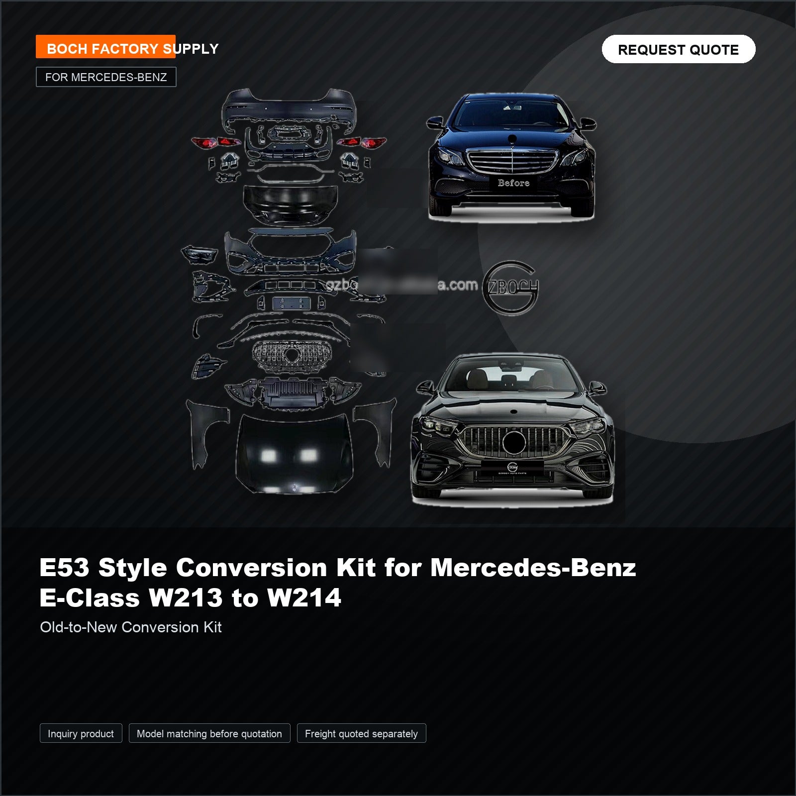 E53 Style Conversion Kit for Mercedes-Benz E-Class W213 to W214
