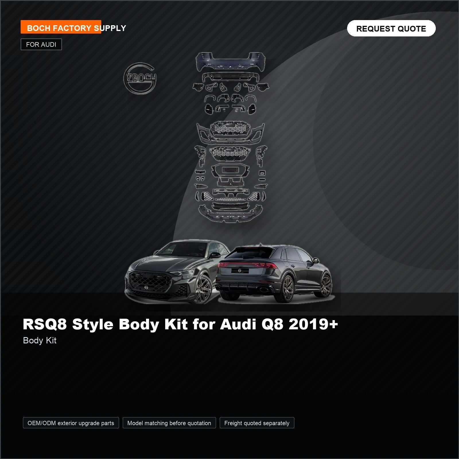 RSQ8 Style Body Kit for Audi Q8 2019+