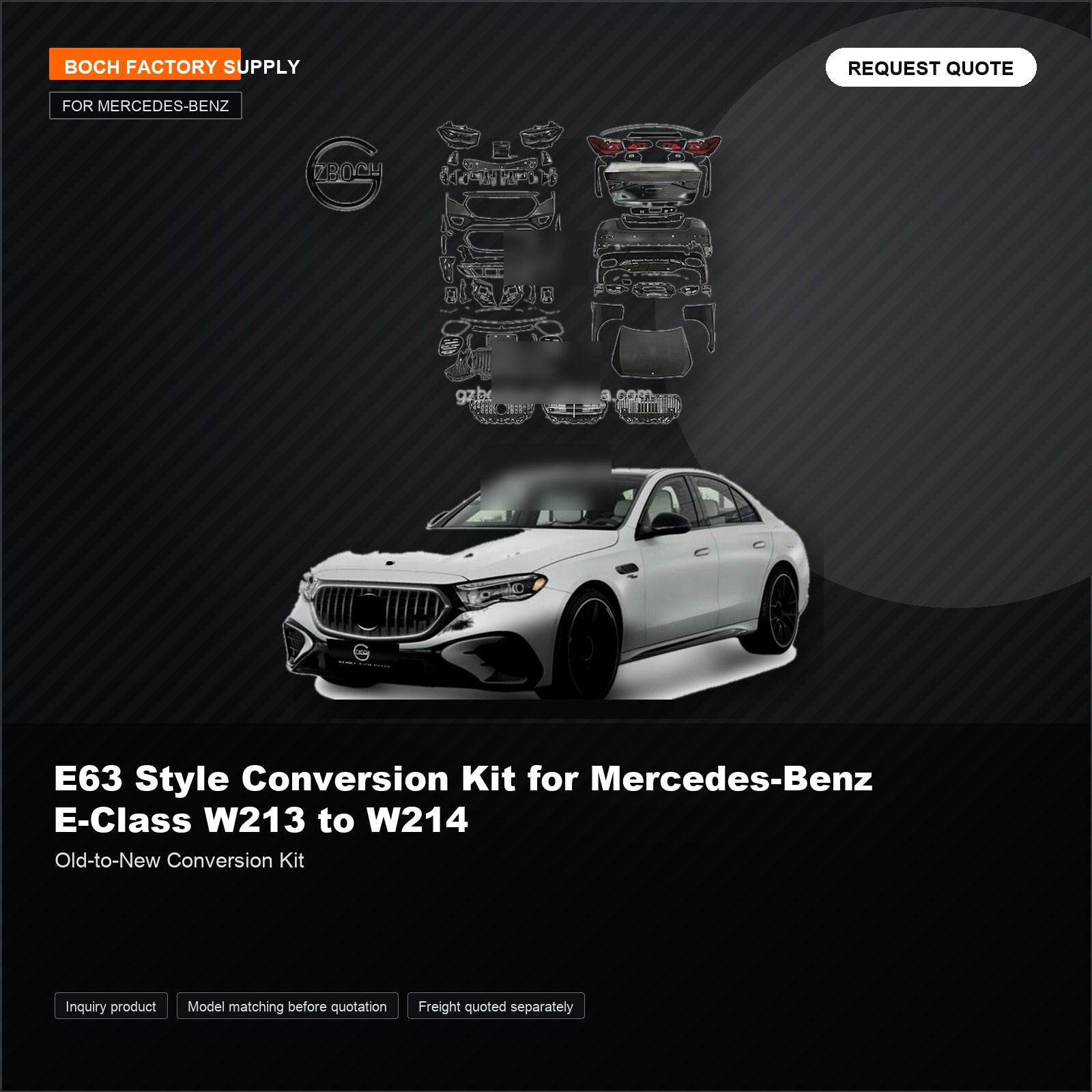 E63 Style Conversion Kit for Mercedes-Benz E-Class W213 to W214