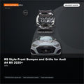 RS Style Front Bumper and Grille for Audi A4 B9 2020+