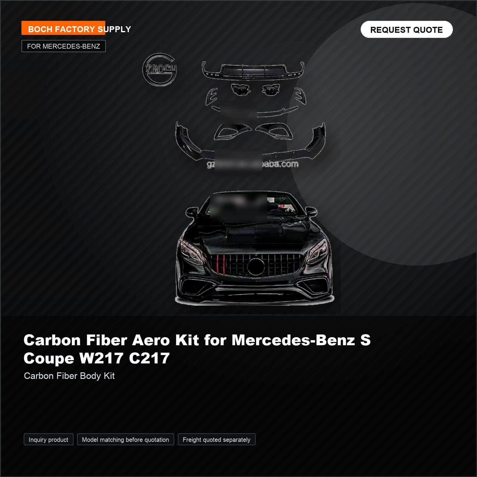 Carbon Fiber Aero Kit for Mercedes-Benz S Coupe W217 C217