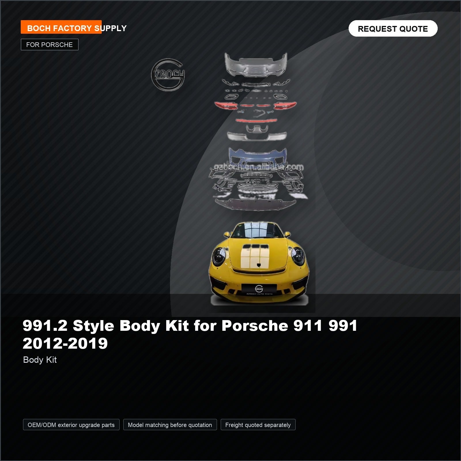 991.2 Style Body Kit for Porsche 911 991 2012-2019