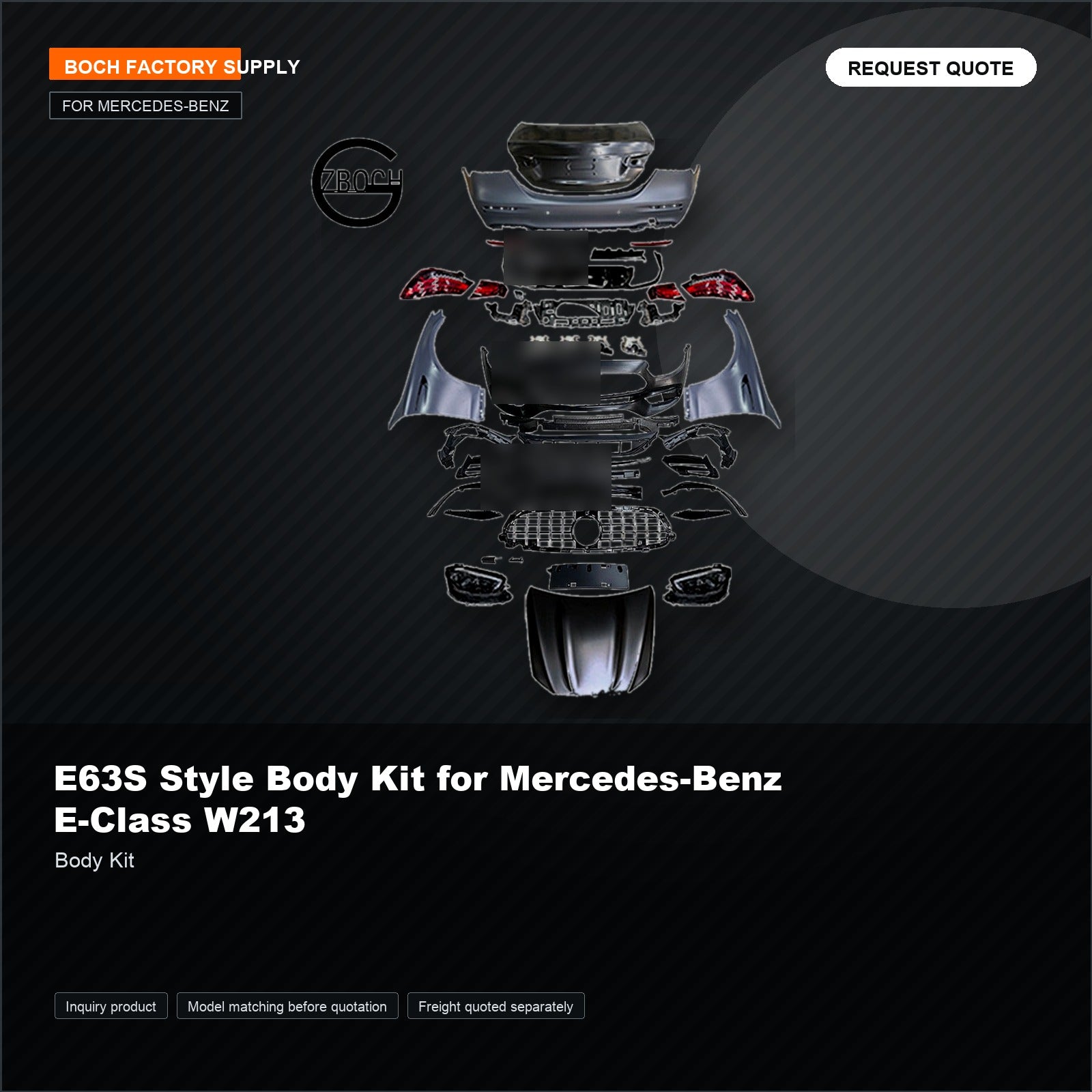 E63S Style Body Kit for Mercedes-Benz E-Class W213