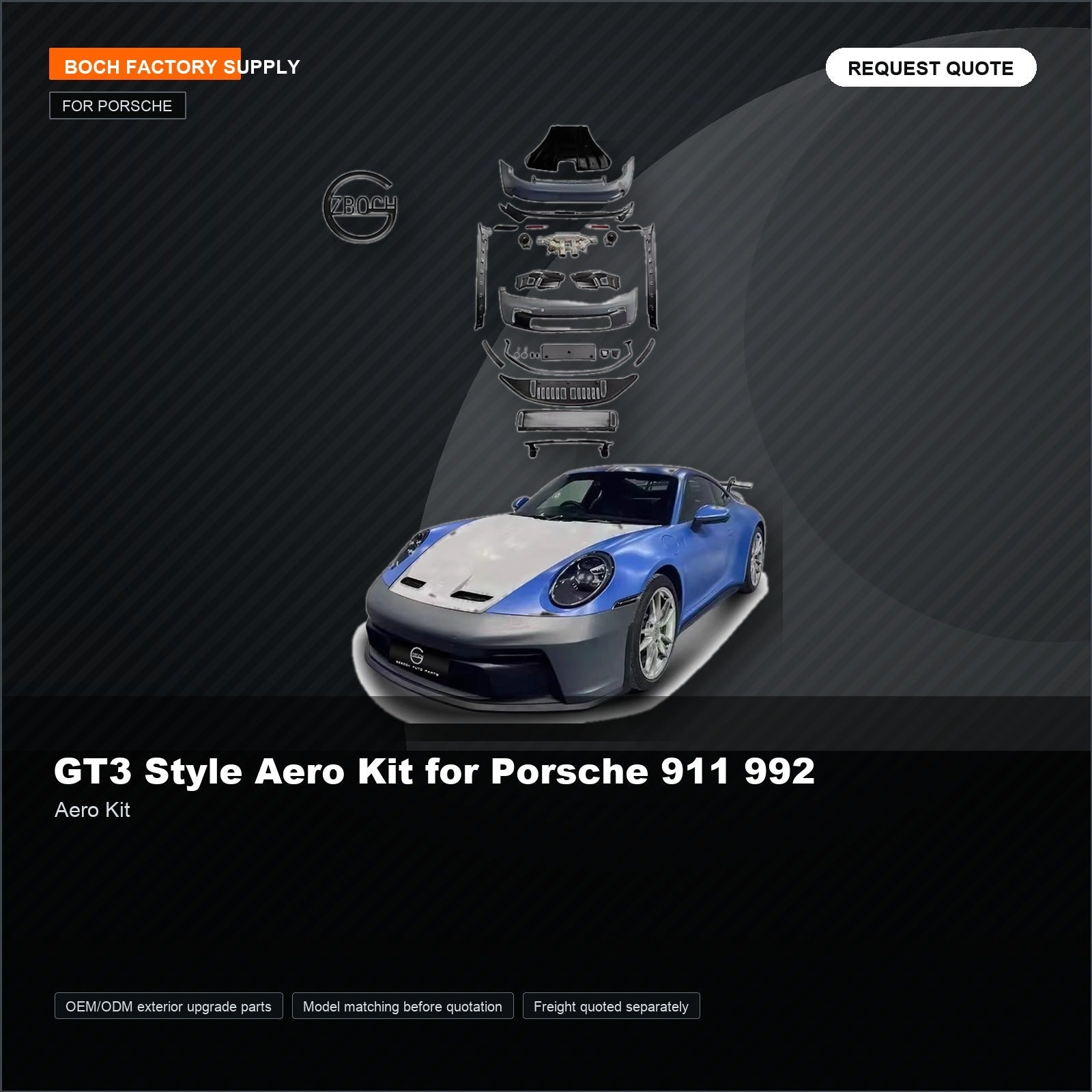 GT3 Style Aero Kit for Porsche 911 992