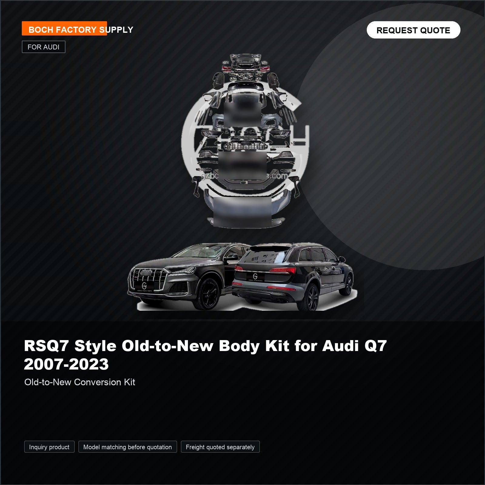 RSQ7 Style Old-to-New Body Kit for Audi Q7 2007-2023