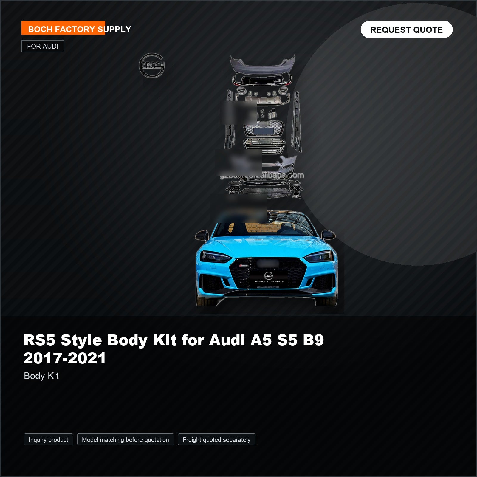 RS5 Style Body Kit for Audi A5 S5 B9 2017-2021