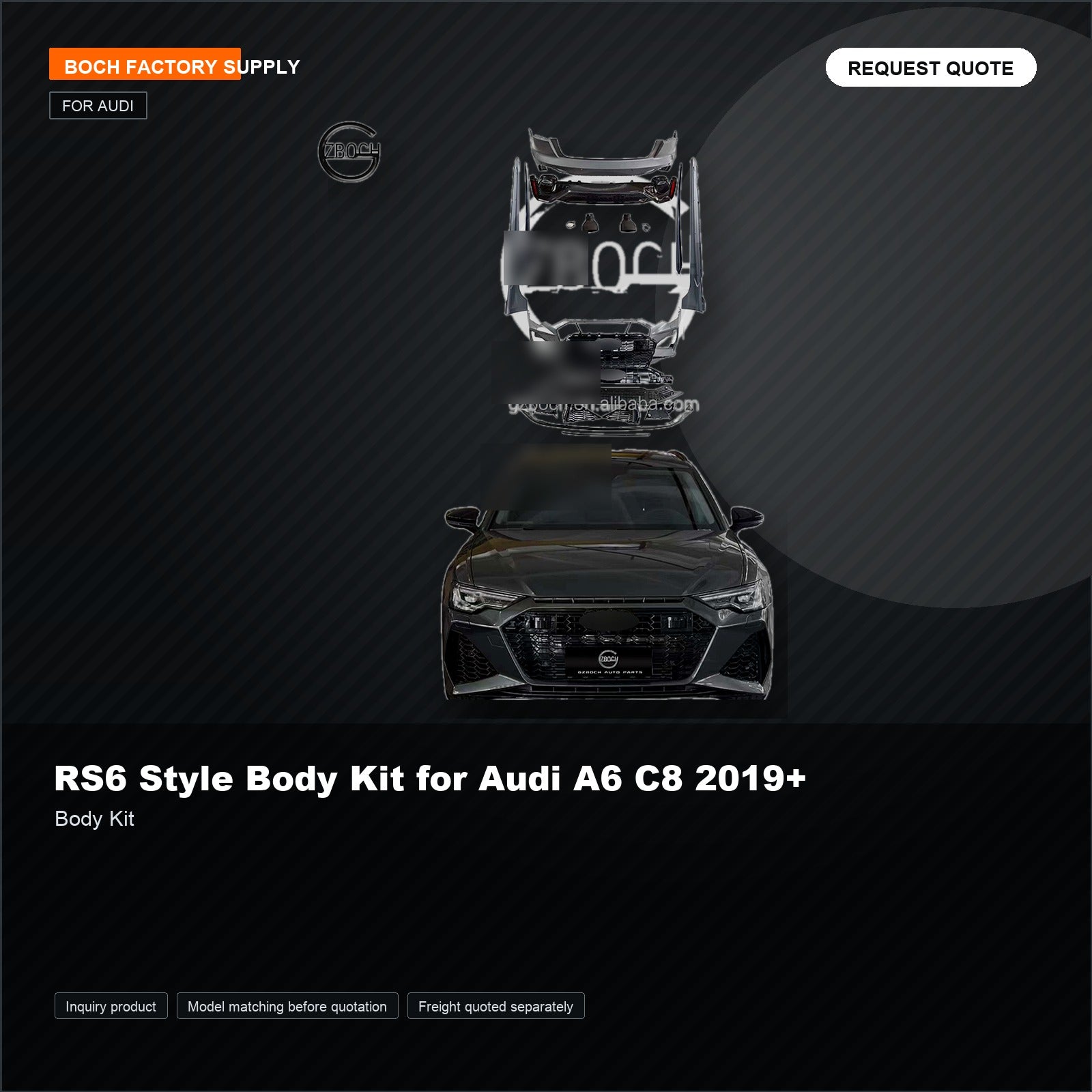 RS6 Style Body Kit for Audi A6 C8 2019+