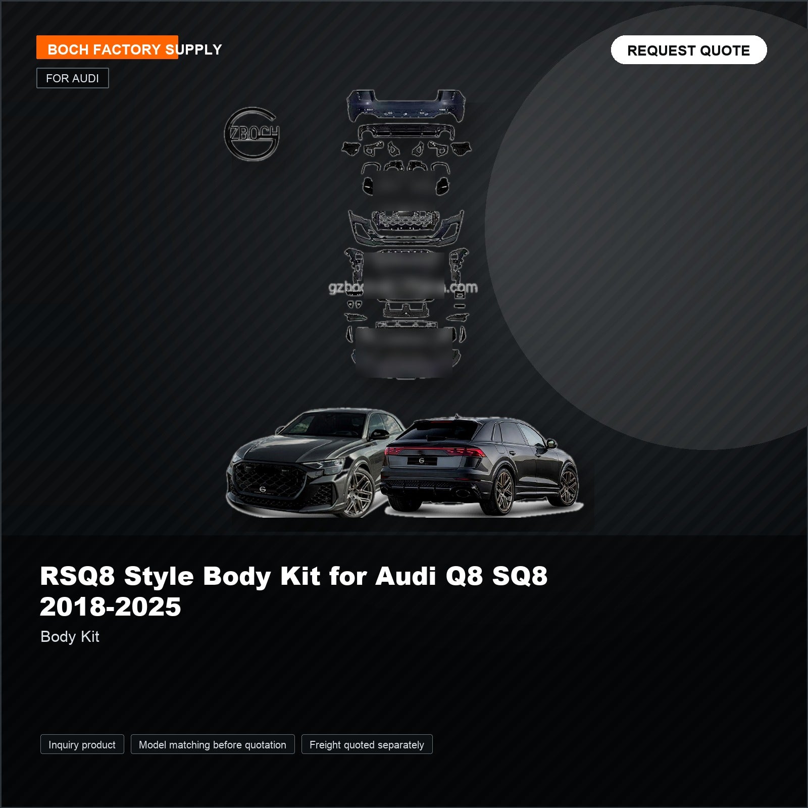 RSQ8 Style Body Kit for Audi Q8 SQ8 2018-2025