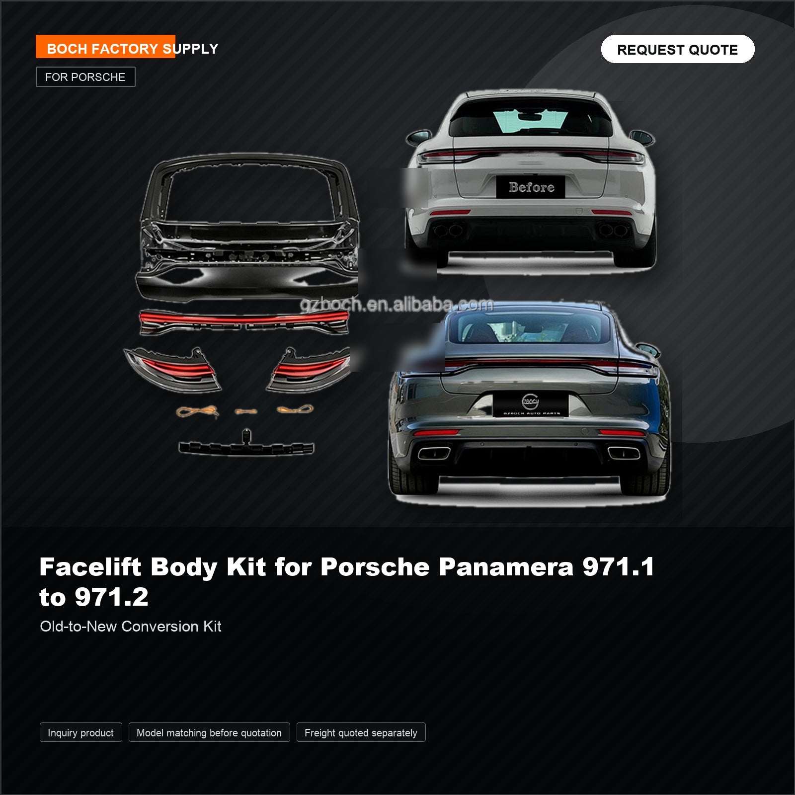 Facelift Body Kit for Porsche Panamera 971.1 to 971.2