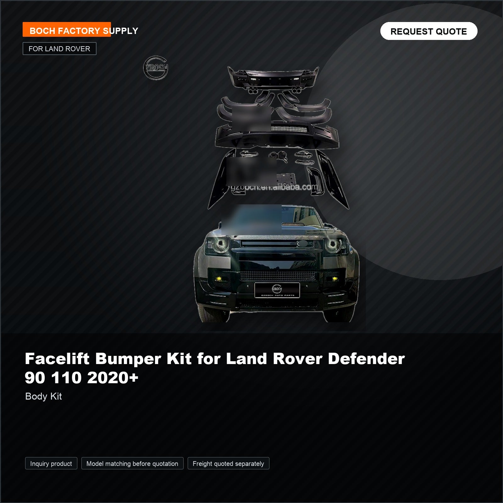 Facelift Bumper Kit for Land Rover Defender 90 110 2020+