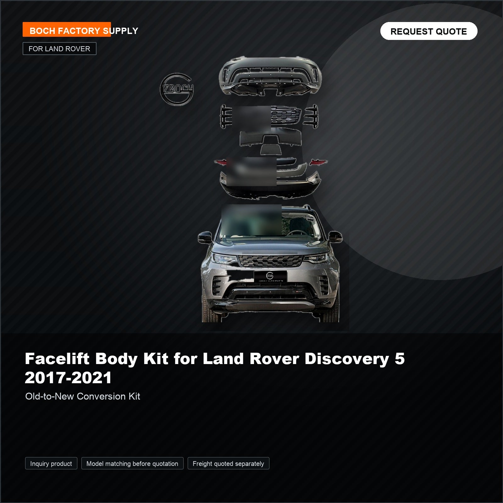 Facelift Body Kit for Land Rover Discovery 5 2017-2021