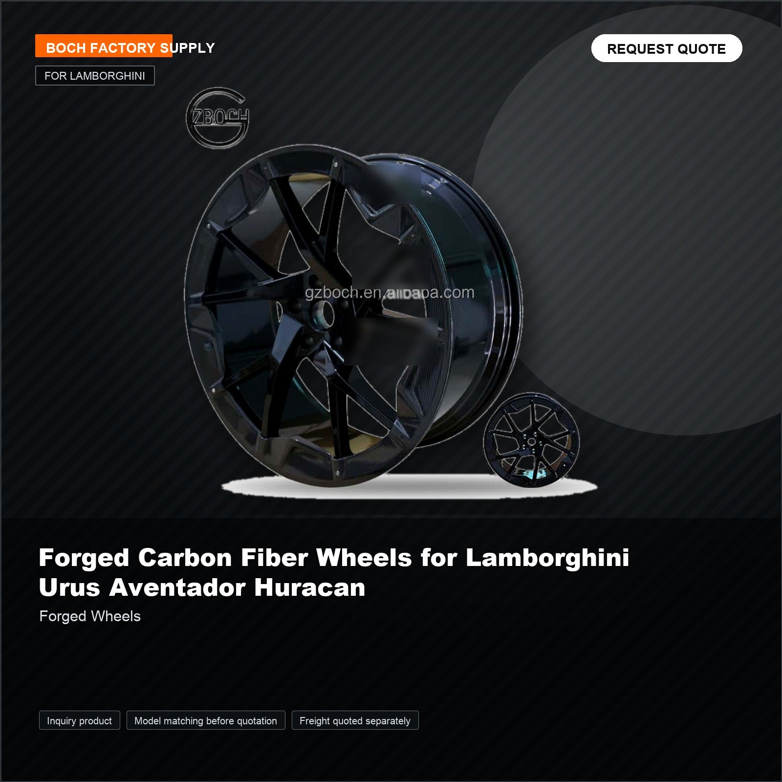 Forged Carbon Fiber Wheels for Lamborghini Urus Aventador Huracan