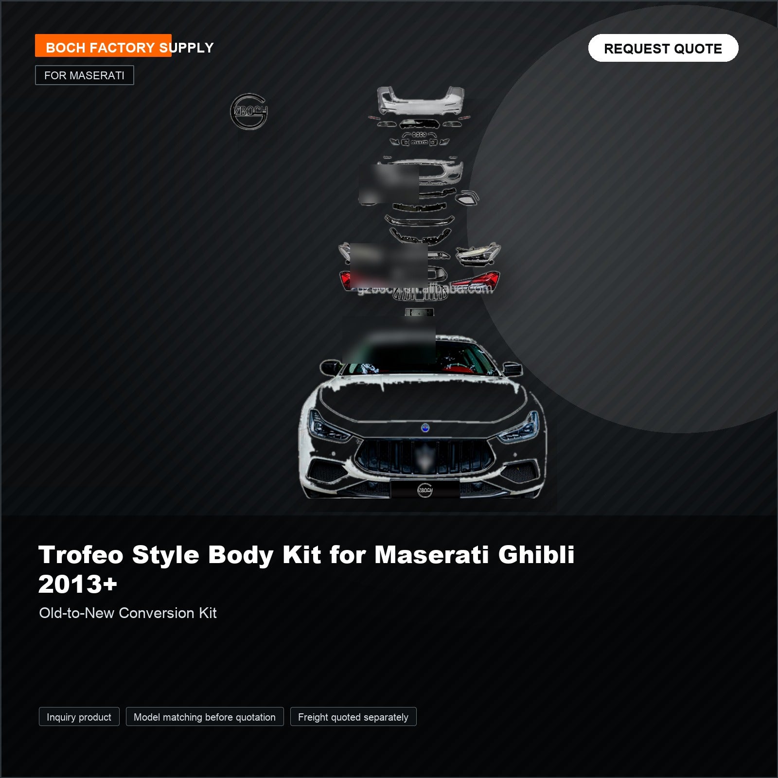 Trofeo Style Body Kit for Maserati Ghibli 2013+