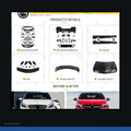 A45 AMG style body kit for Mercedes-Benz A Class W176 black background product image