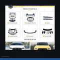 A45 AMG style body kit for Mercedes-Benz A Class W177 hatchback black background product image