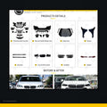MT style body kit for BMW 5 Series F10 F18 to G30 look black background product image