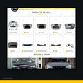 RS6 style body kit for Audi A6L C8 black background product image