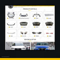 S3 style body kit for Audi A3 8V black background product image